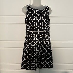 60s style geometric print shift dress